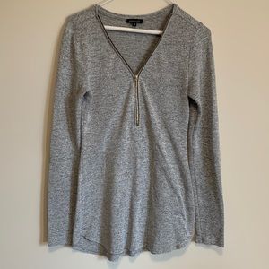 Grey Dynamite zippered front sweater dress